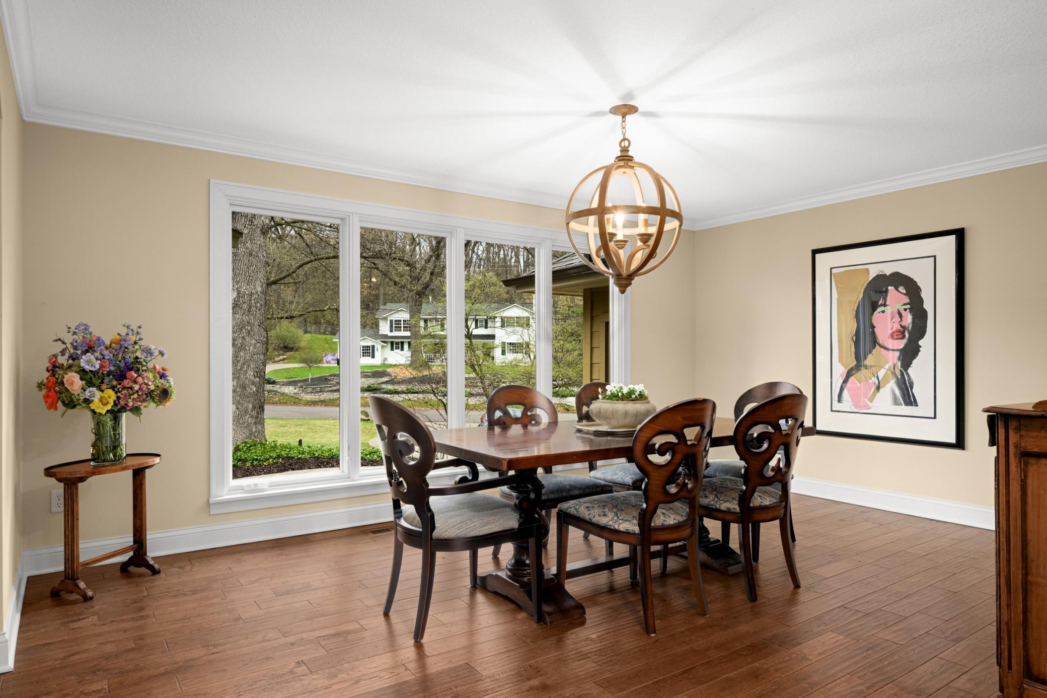 A spacious formal dining room ideal for hosting holidays and gatherings