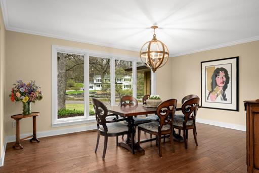 A spacious formal dining room ideal for hosting holidays and gatherings