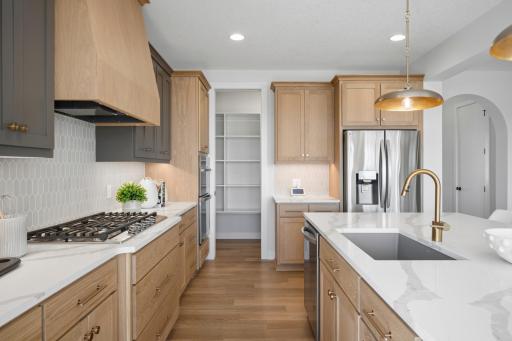 Gorgeous Oak Custom Cabinets and Oak Hardwood Flooring!