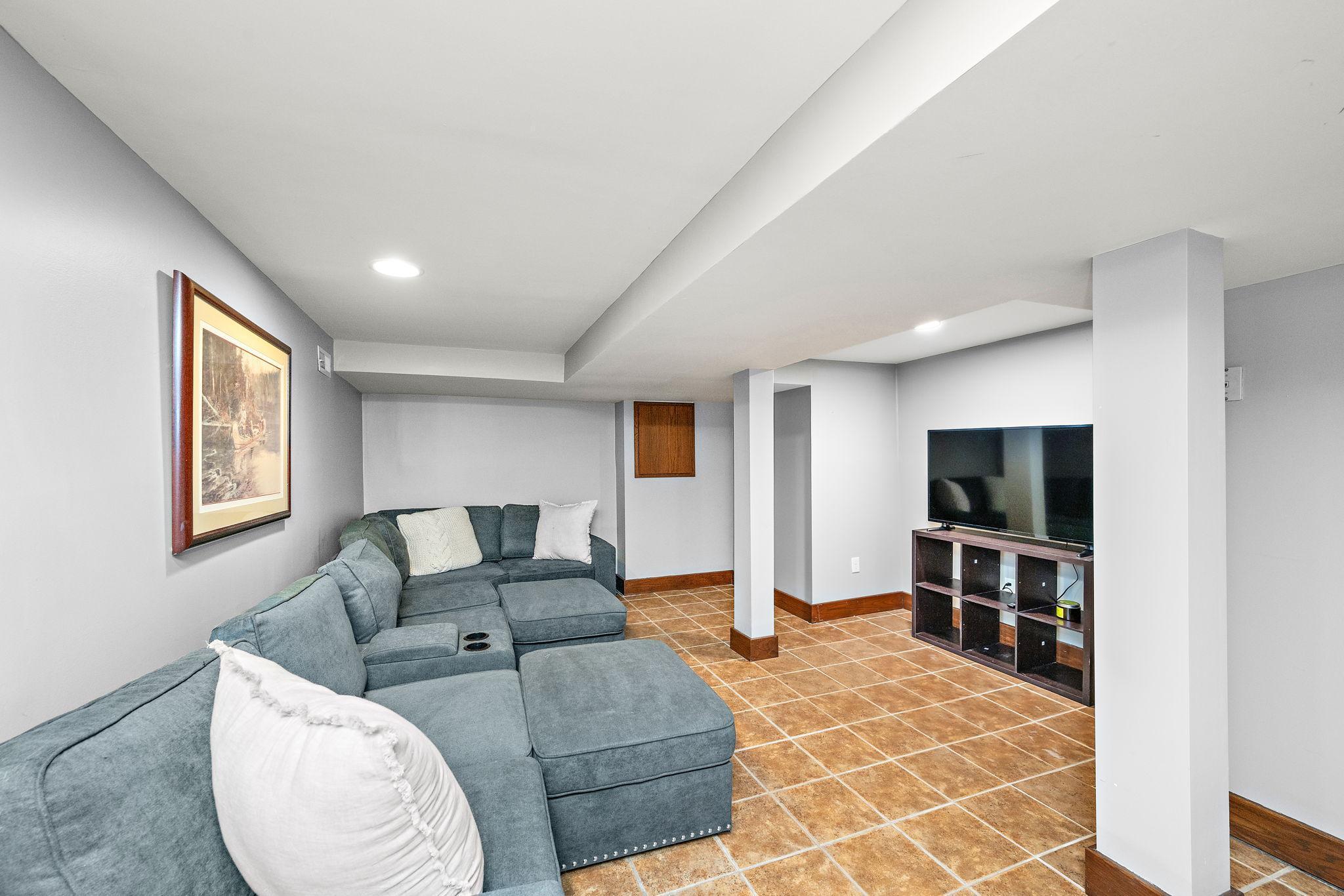 Finished Lower Level Flex Space