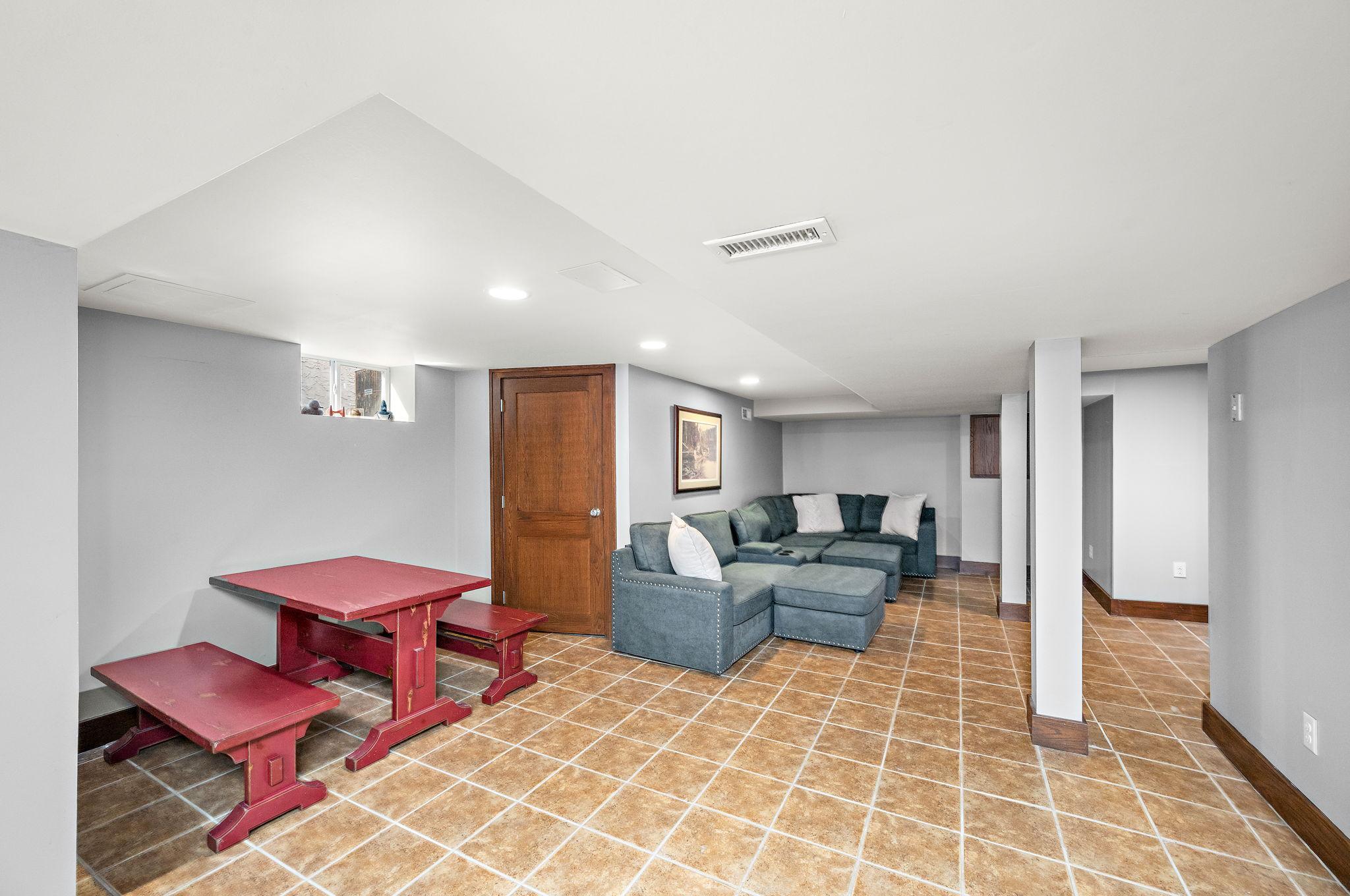 Finished Lower Level Flex Space