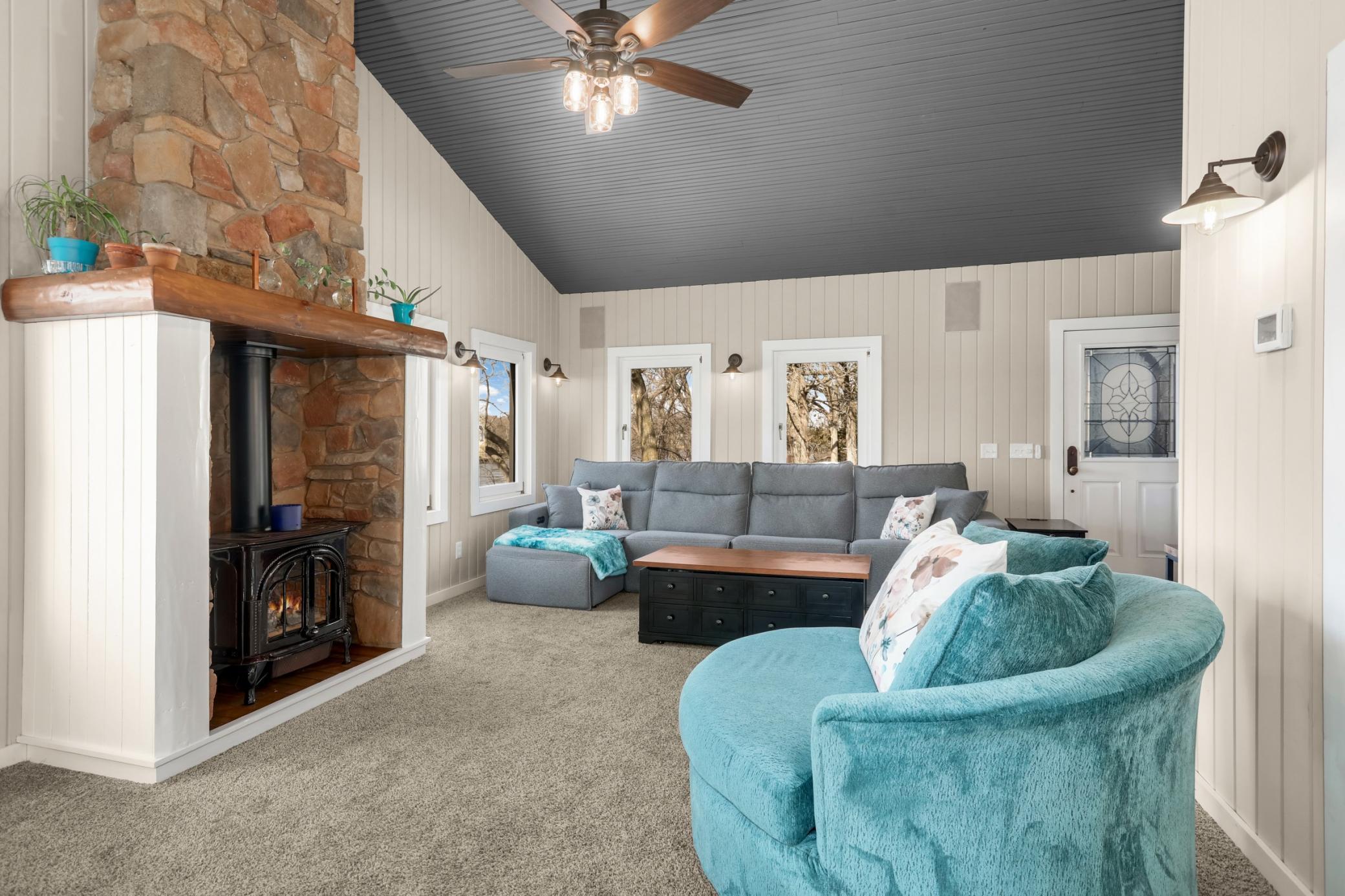 Main Level Living Room w/ Fireplace #1