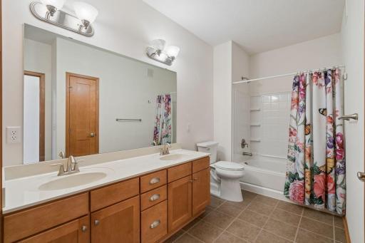 Second bath (guest) also has double sinks