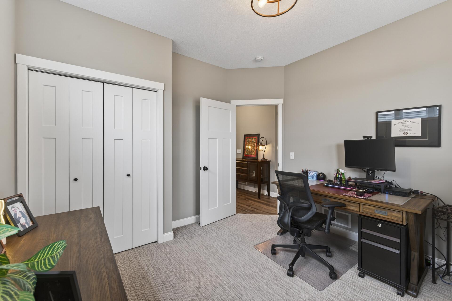 Front office/bedroom space near the front door.