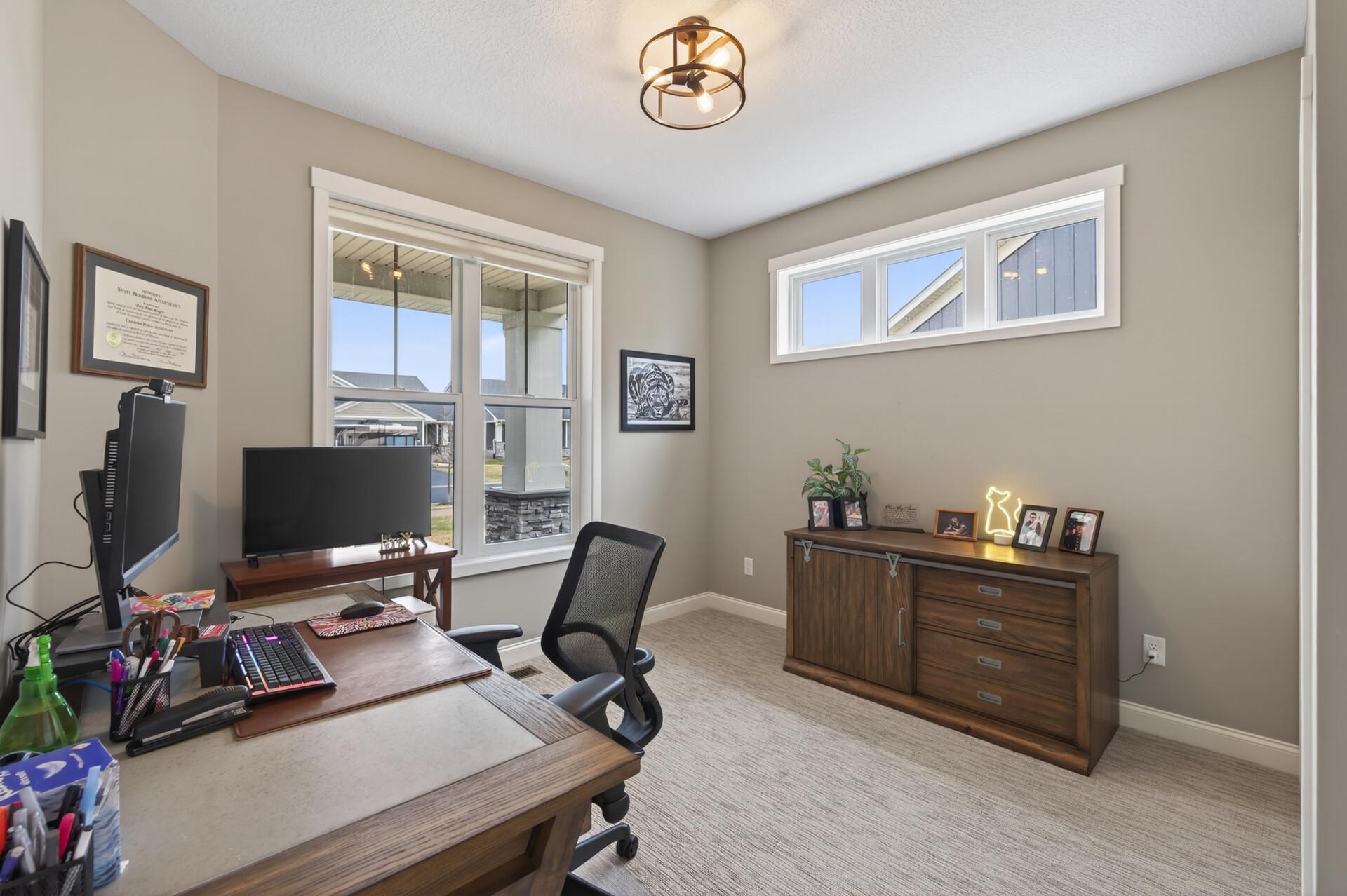 Front office/bedroom space near the front door.