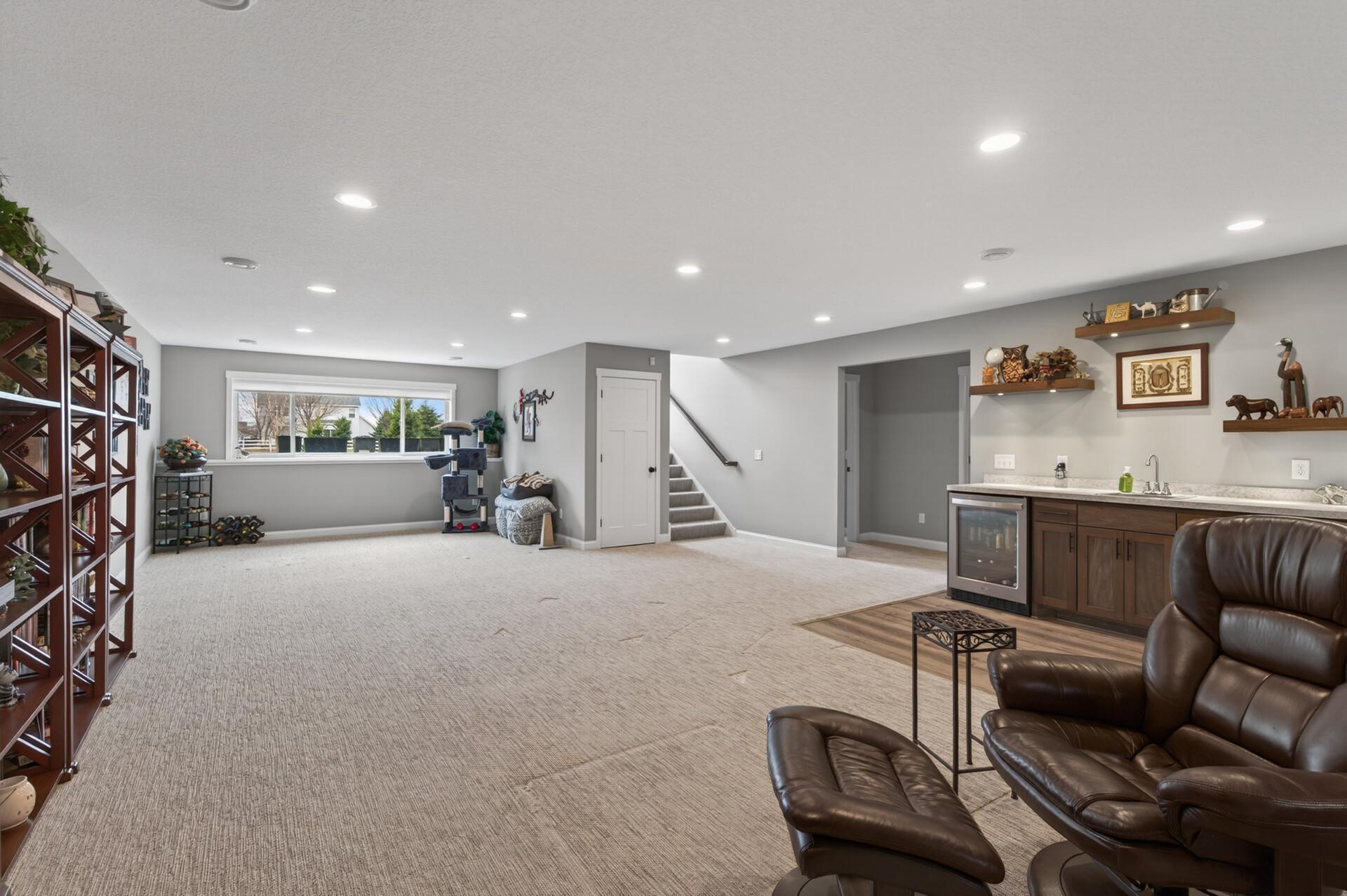 Lower level is expansive, stunning and tons of storage!