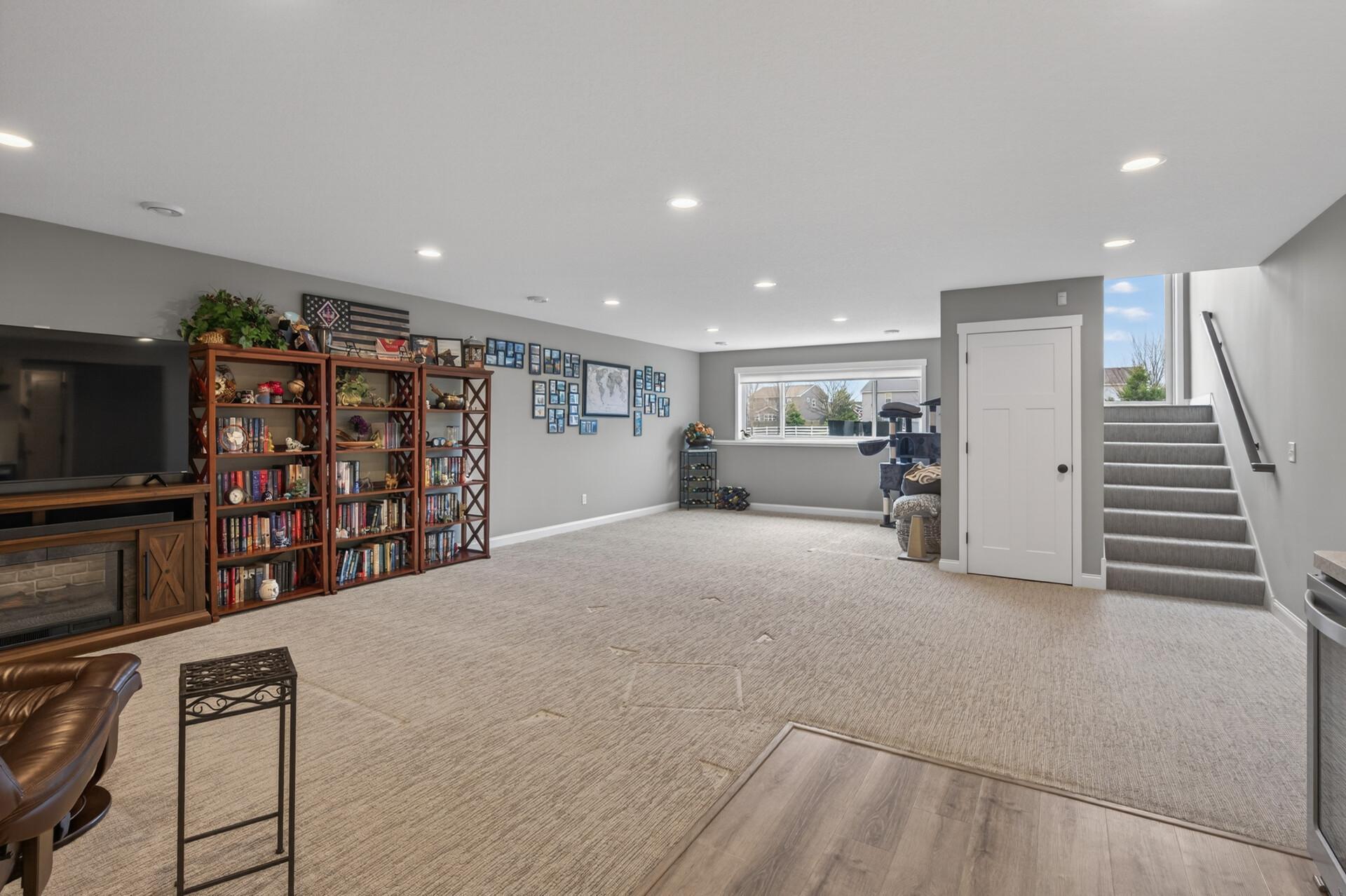 Lower level is expansive, stunning and tons of storage!