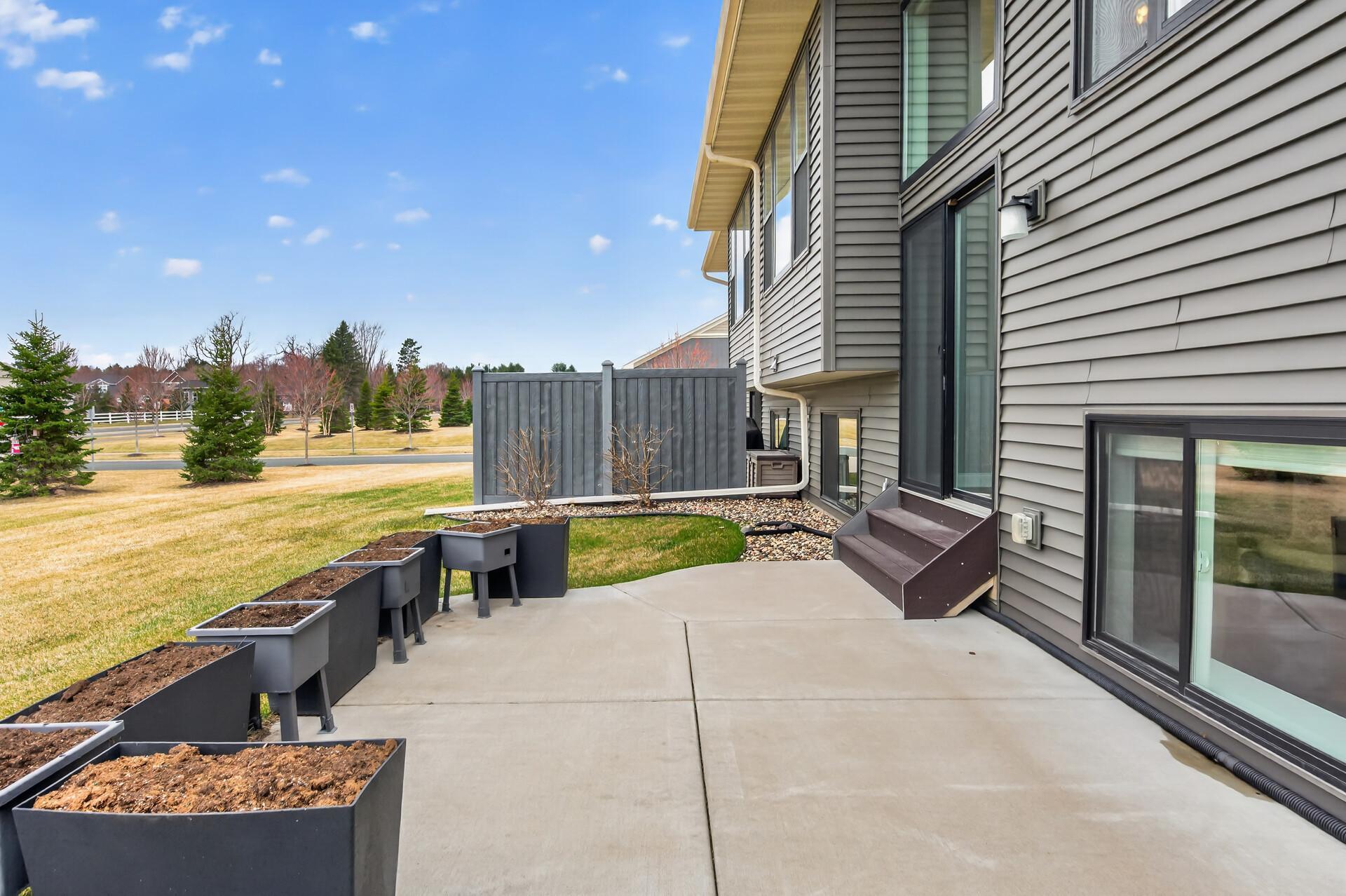 Lovely cement patio!