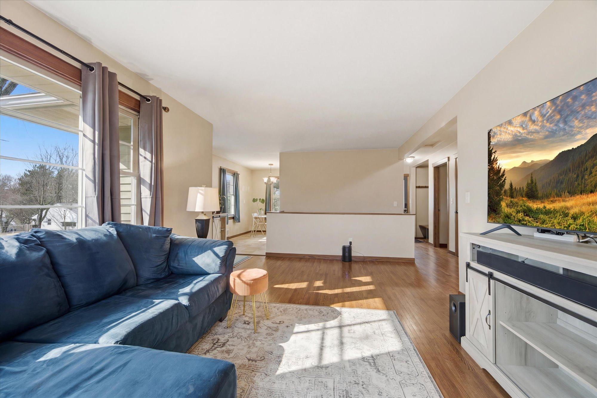 Sun-filled living room