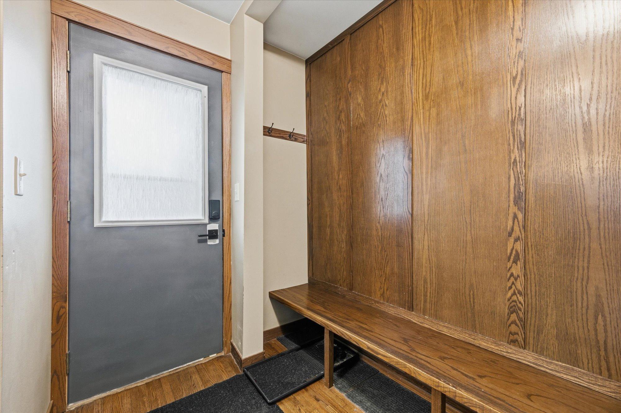 Practical mudroom hallway with great everyday functionality.