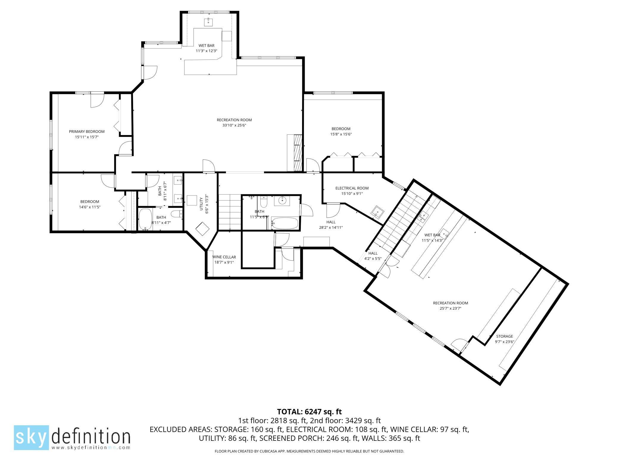 9401 LOWER LEVEL FLOOR PLAN