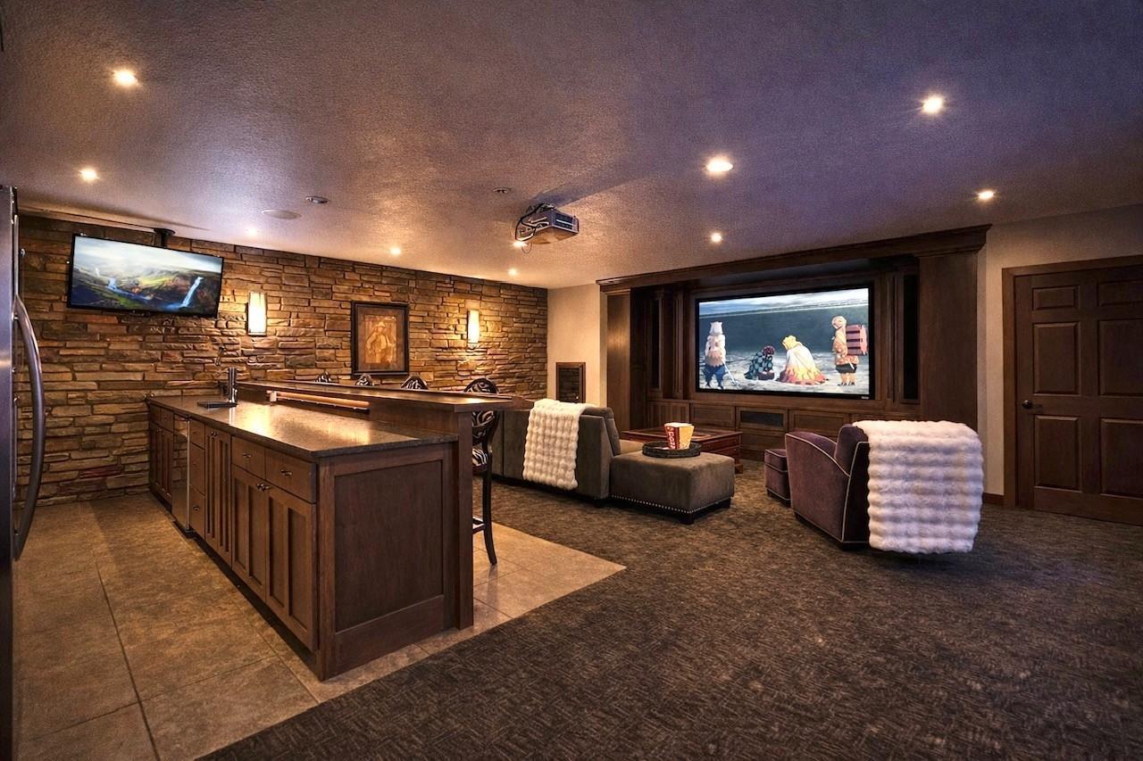 A private, beautifully designed home theater for elevated movie nights.