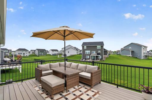 Already installed and ready to enjoy, the maintenance-free deck is one of the many upgrades that sets this home apart from new construction.