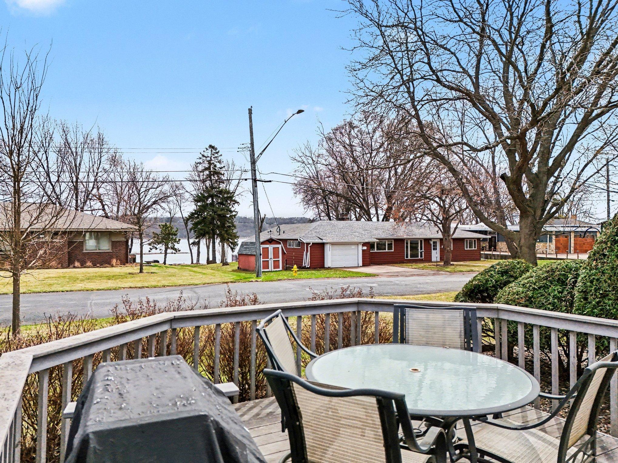 14x17 deck facing with river and WI view