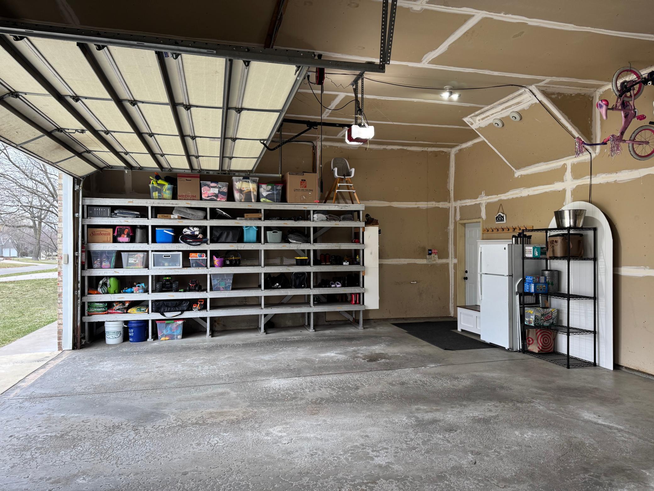 Tons of storage in this amazing 4 stall garage