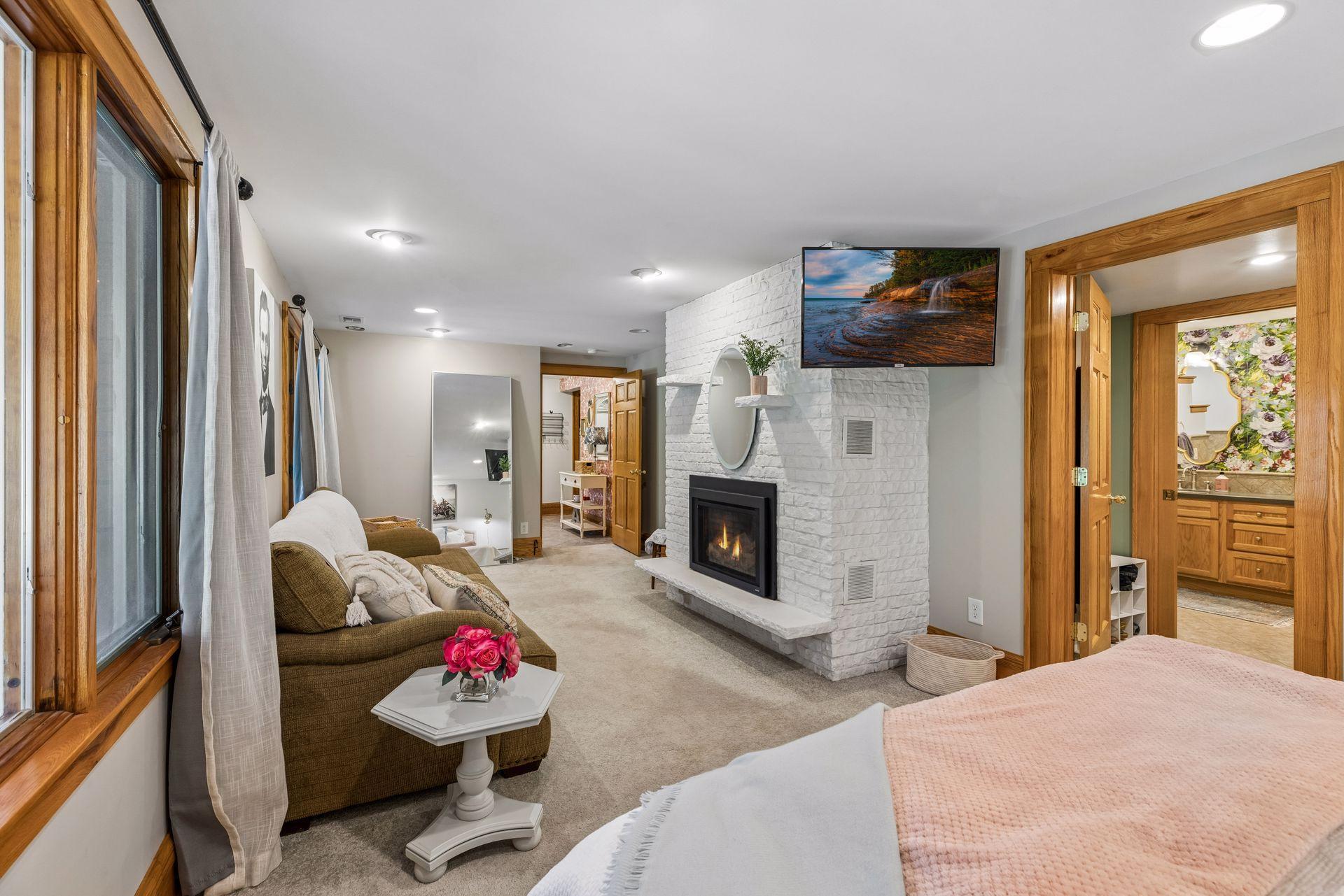 Plenty of room to create your own retreat—large enough for both sleeping and sitting areas.