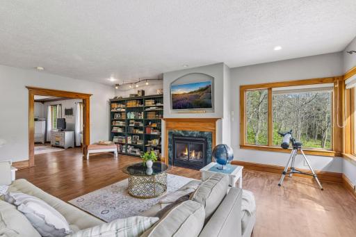 An expansive living room with endless possibilities for layout and use.