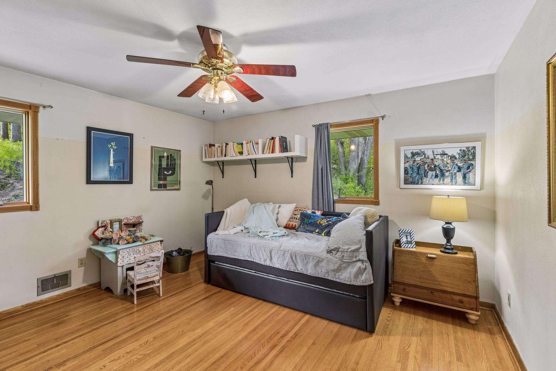 Another spacious upper-level bedroom.