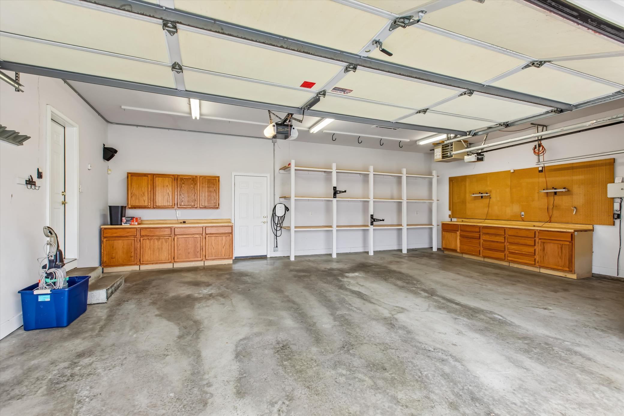 Electric vehicle charger in garage