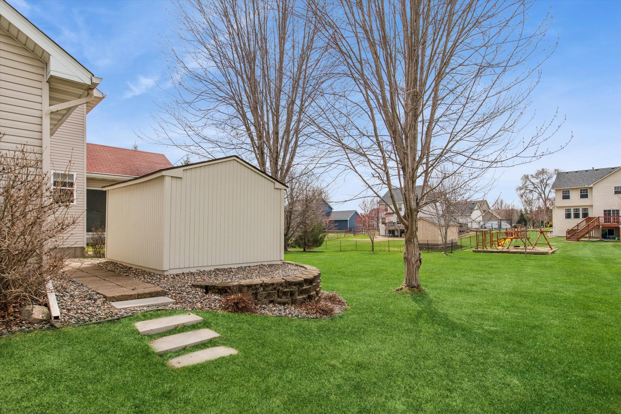 Shed in back for storage