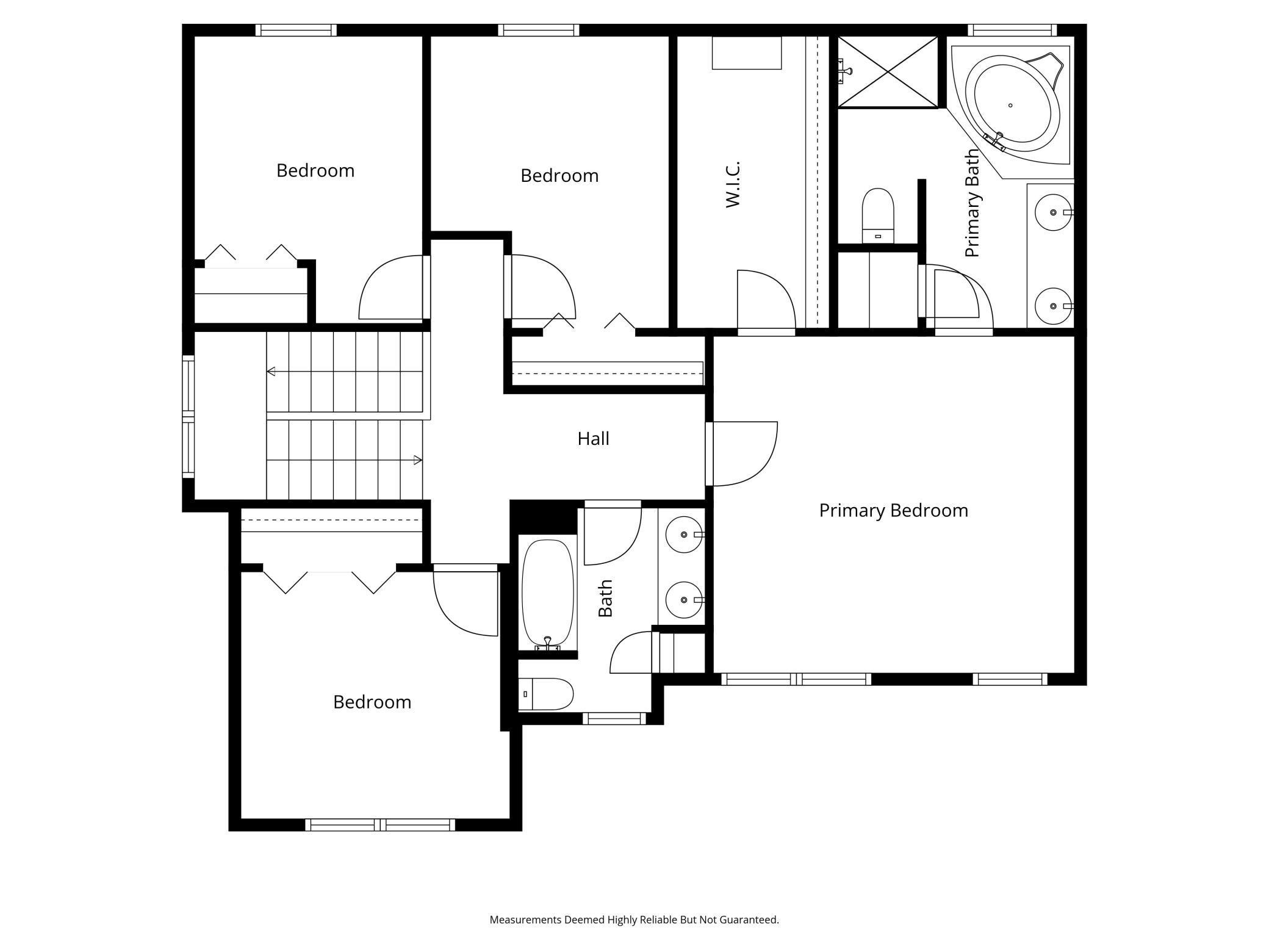 Upper level floorplan
