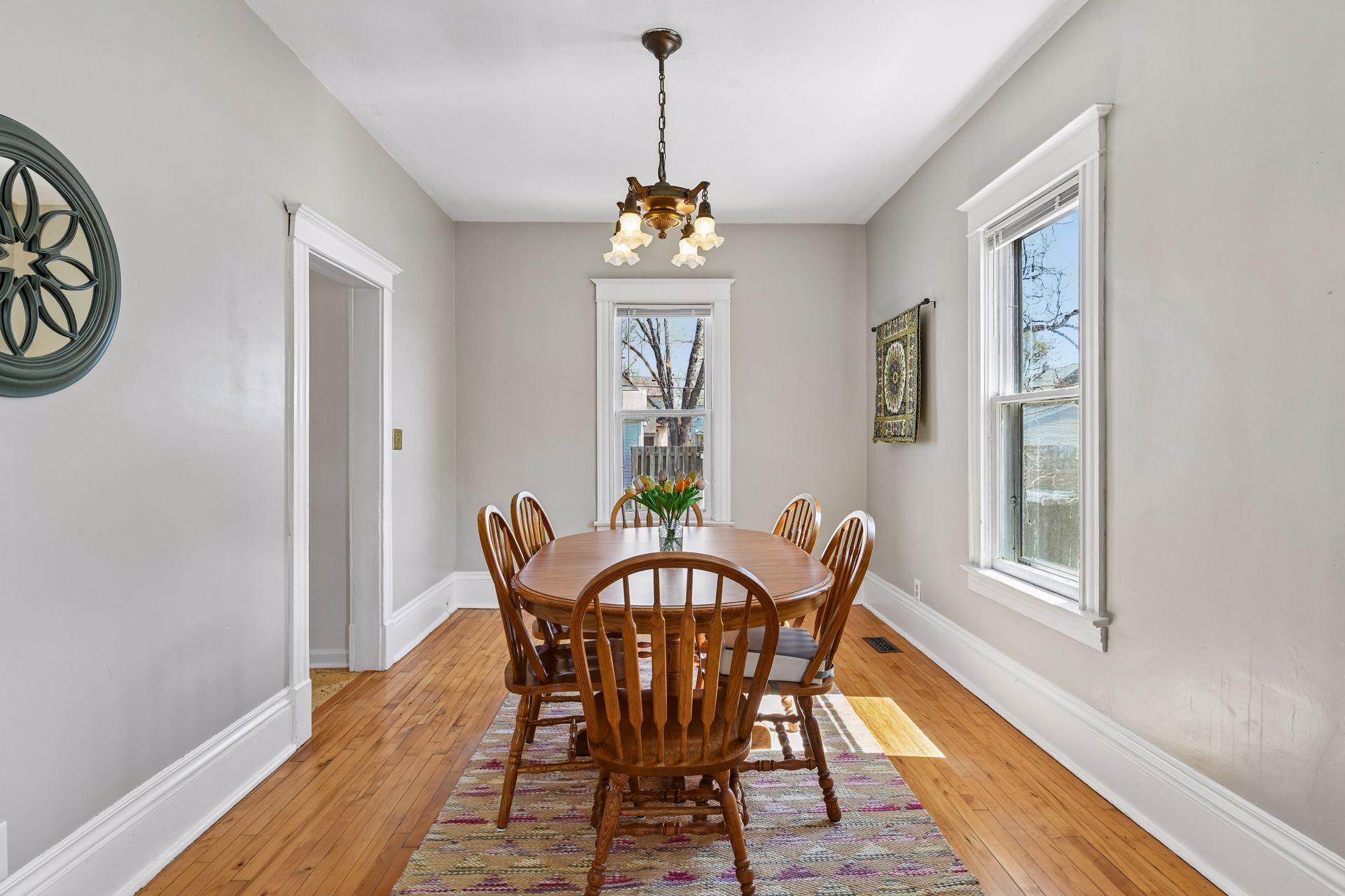 Spacious dining room