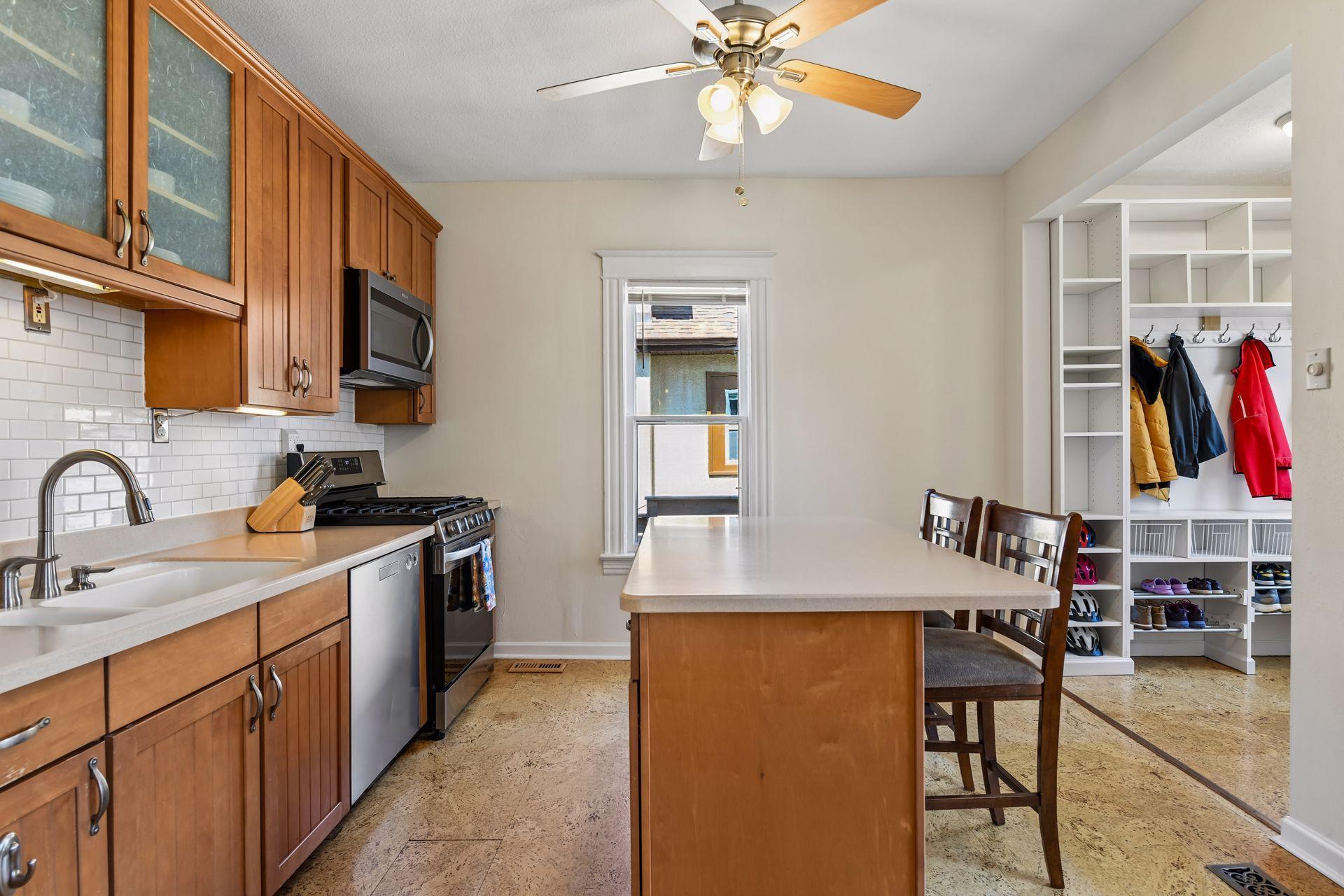 Large kitchen with island