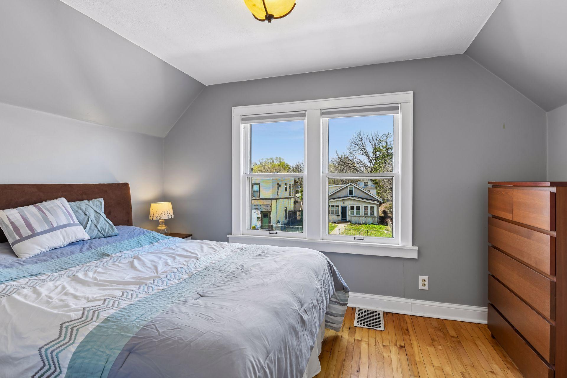 Primary, front bedroom facing west
