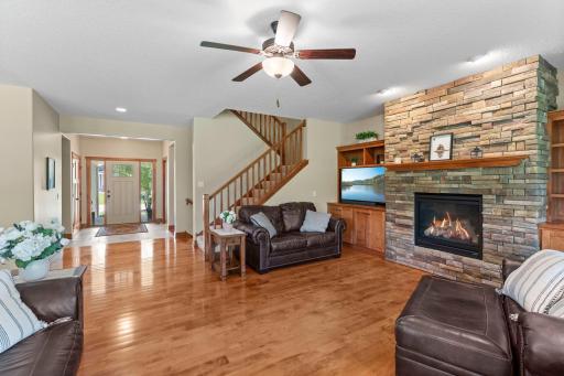 This home is full of beautiful natural woodwork.
