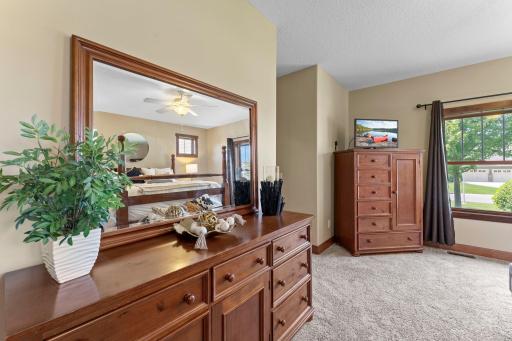 The primary bedroom suite is essentially its own wing of the house.
