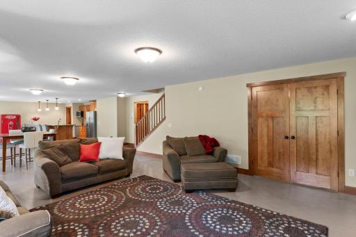 The expansive family room is perfect for entertaining.