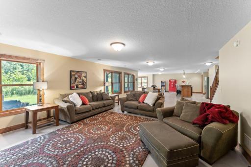 The expansive family room is perfect for entertaining.