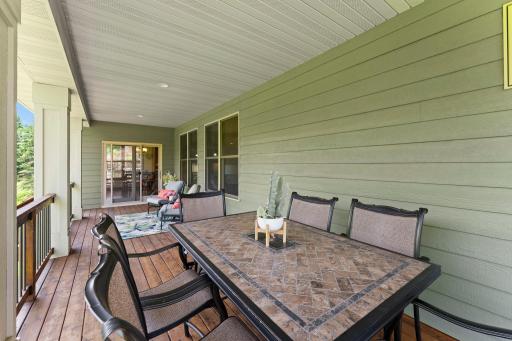 The deck is perfect for enjoying time outside.