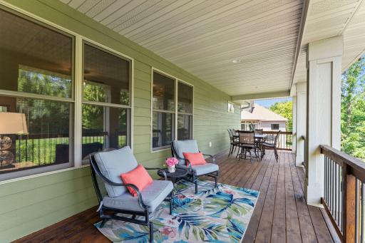 This large deck is great for entertaining during the summertime.