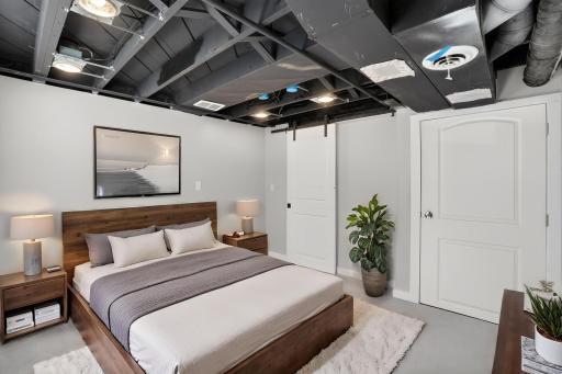 Beautiful virtually staged lower-level Primary ensuite bedroom to help you envision its full potential.