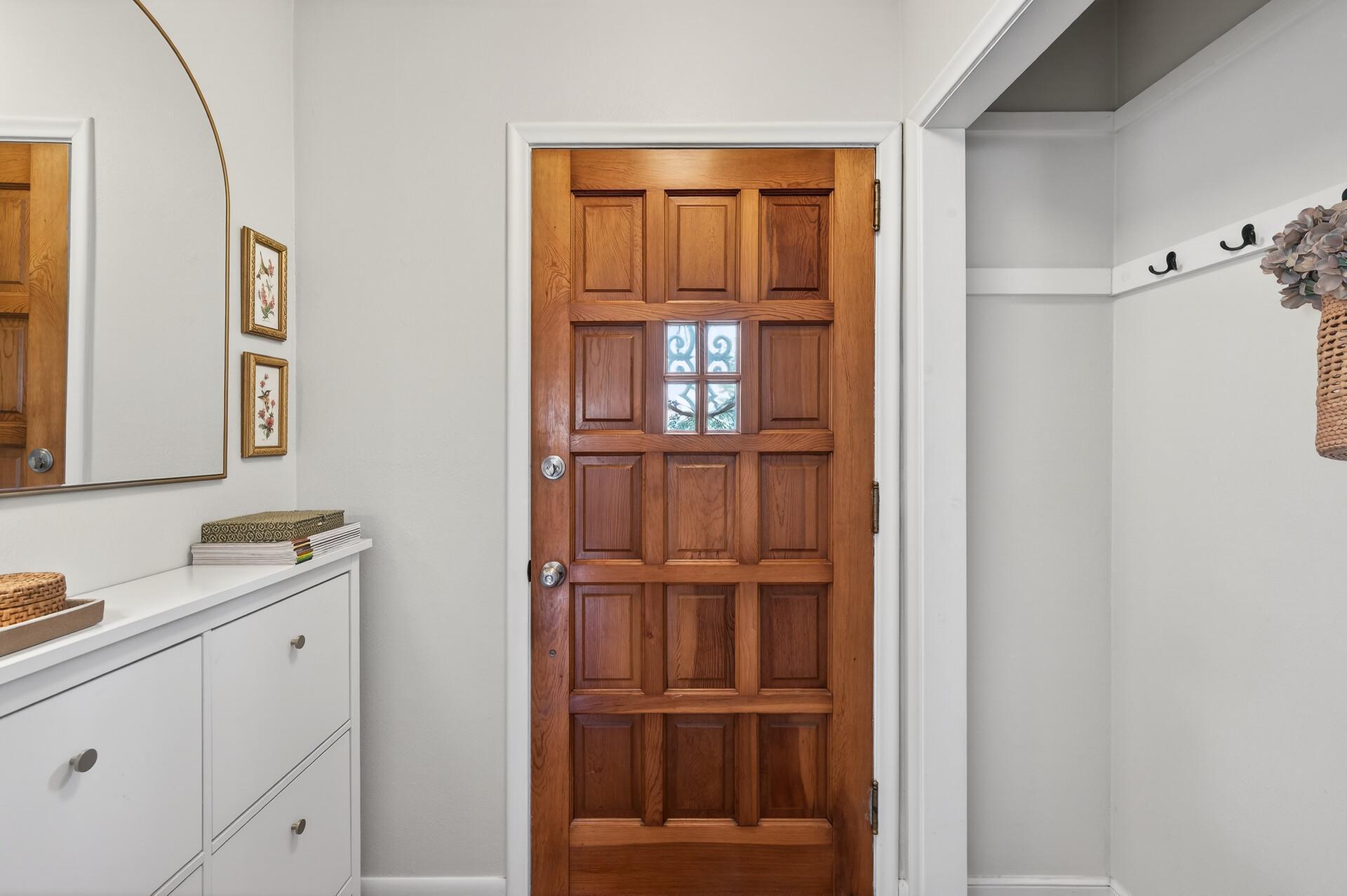 There are two closets to keep you organized.