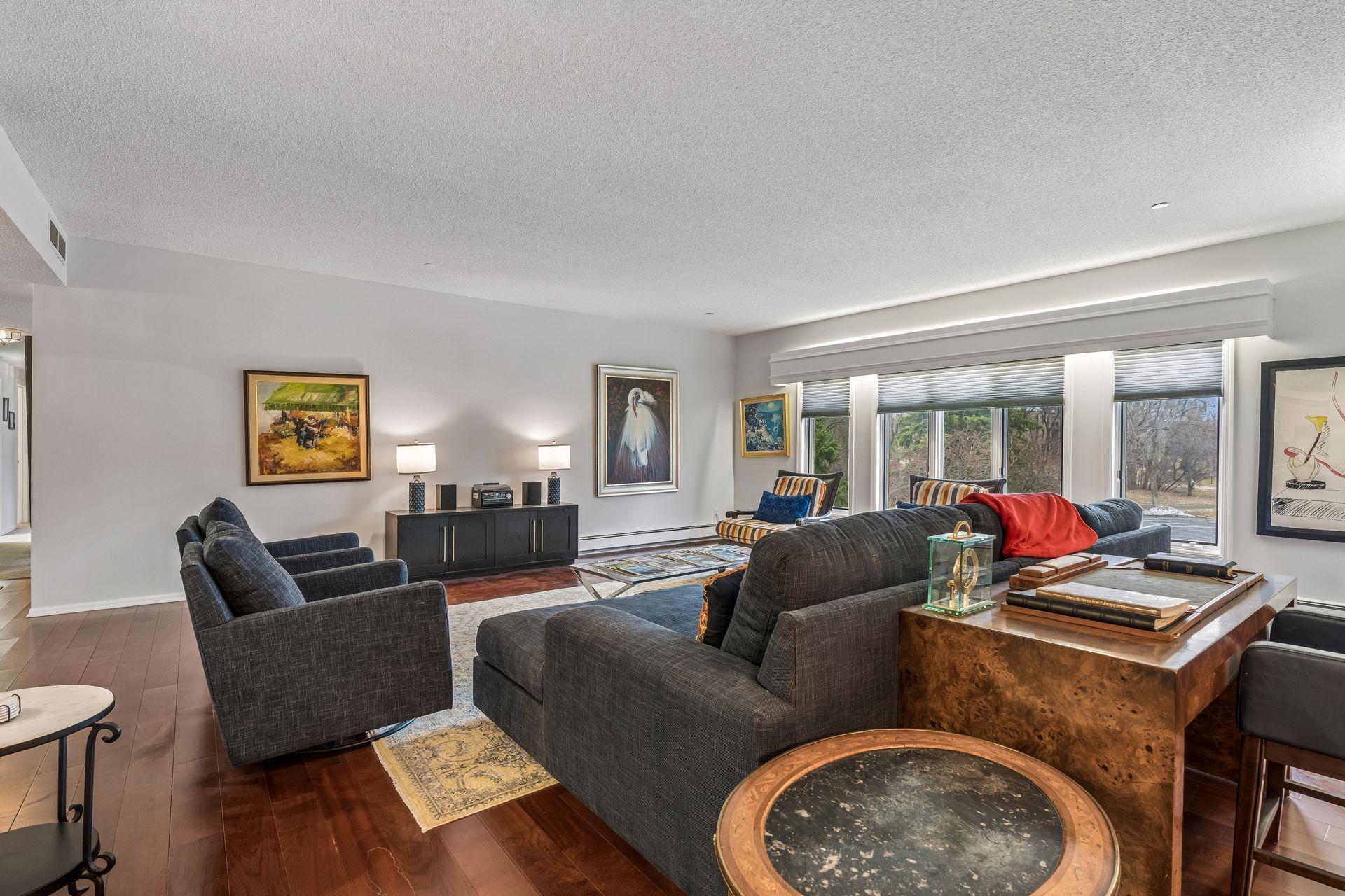 Living room with tons of windows