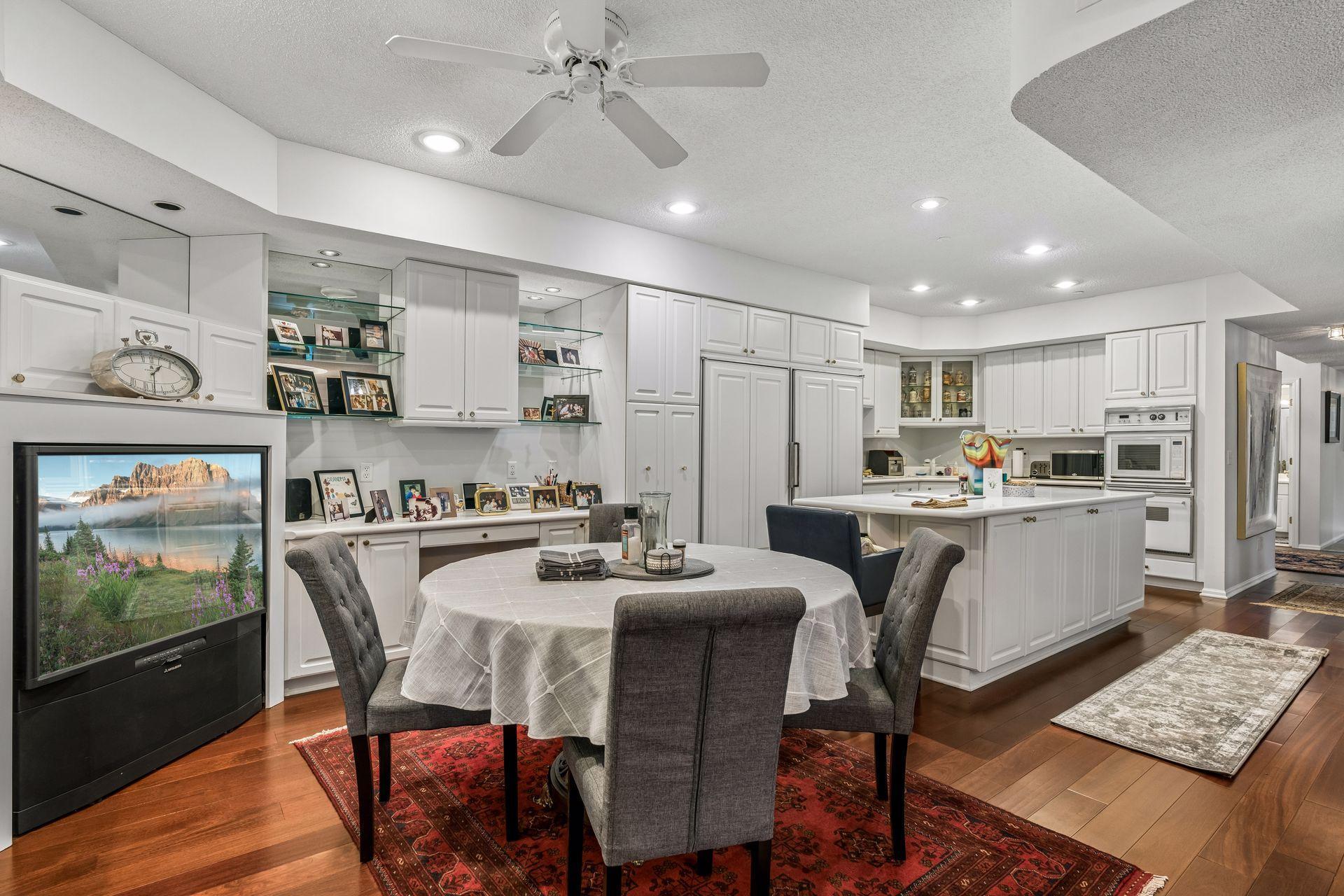 Informal dining looking into kitchen