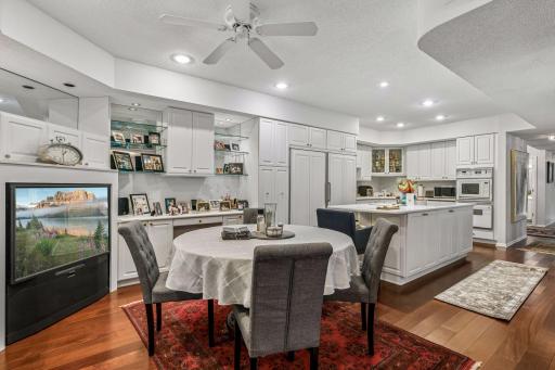 Informal dining looking into kitchen