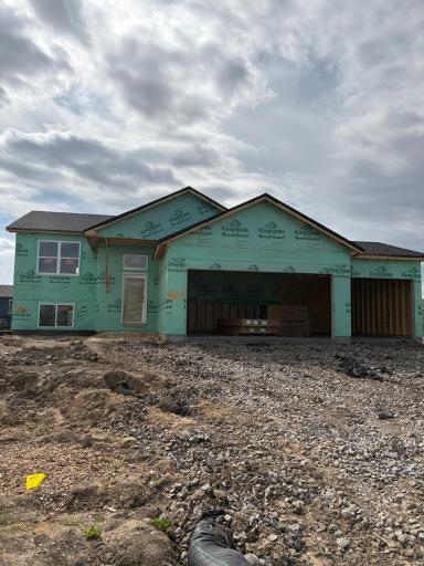 (Photo is of the actual home in progress.)