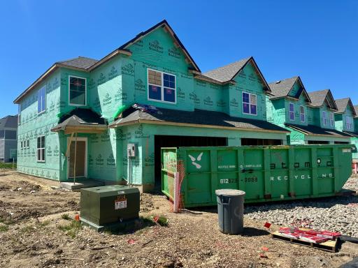 (Photo is of the actual home in progress.)