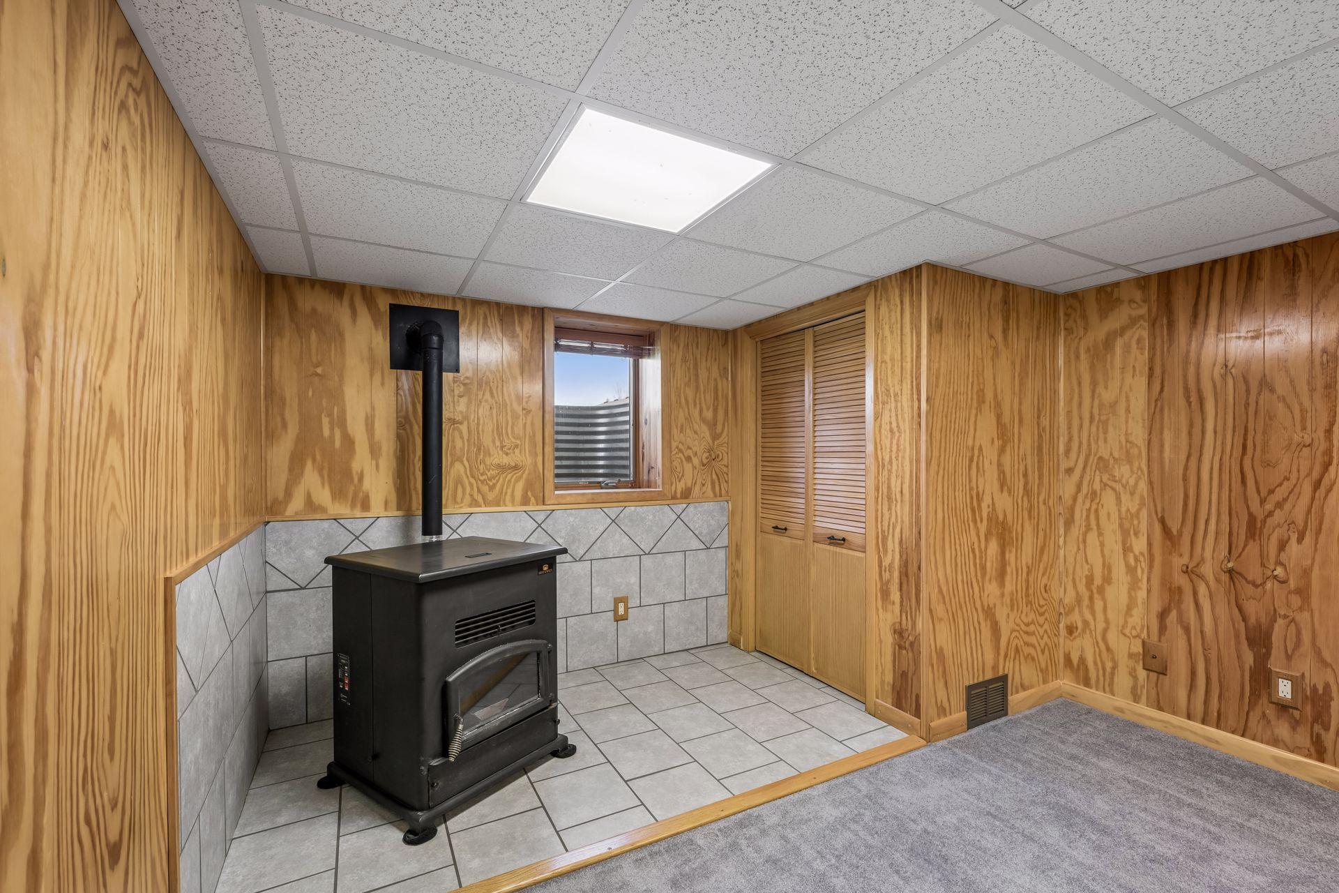 Inviting lower level with added warmth