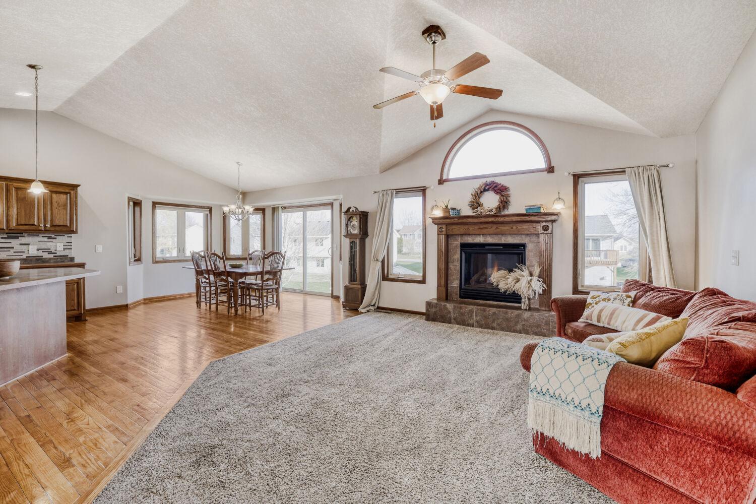 Gas Burning Fireplace Is A Lovely Focal Point!