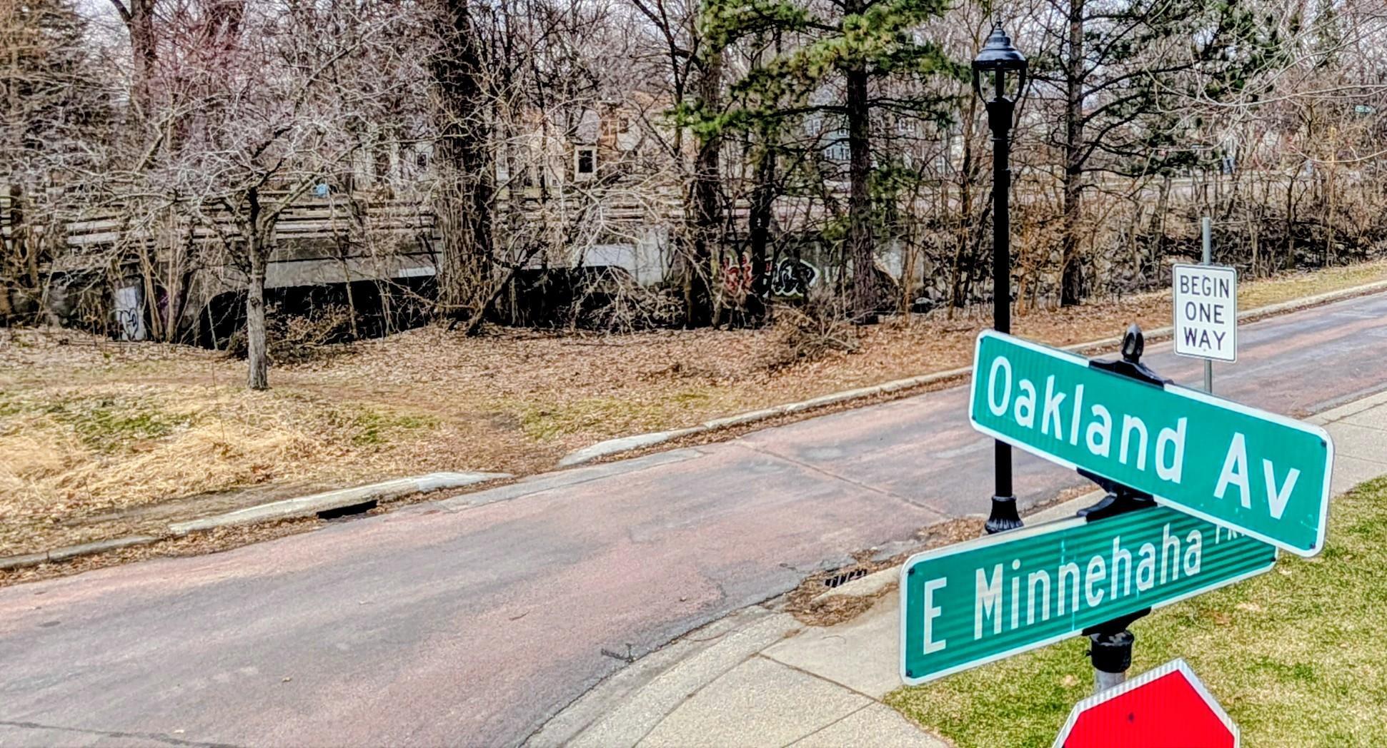 south end of street "T's" at the Minnehaha creek