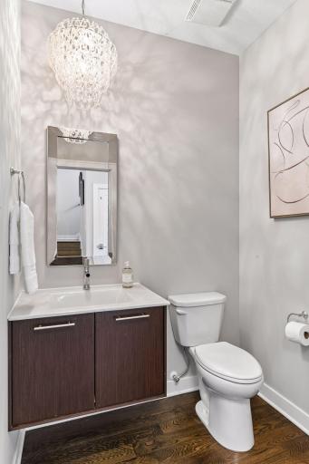 A main floor powder room that is convenient for you and your guests