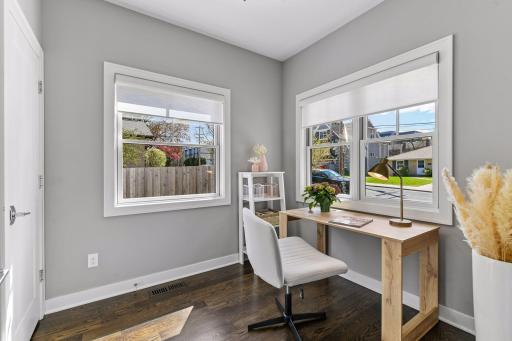 The sunny office just inside your front door