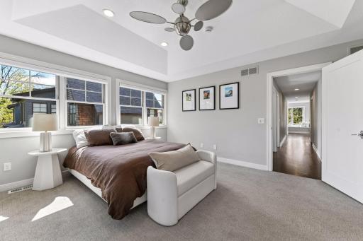 There are Window shades on every window for privacy