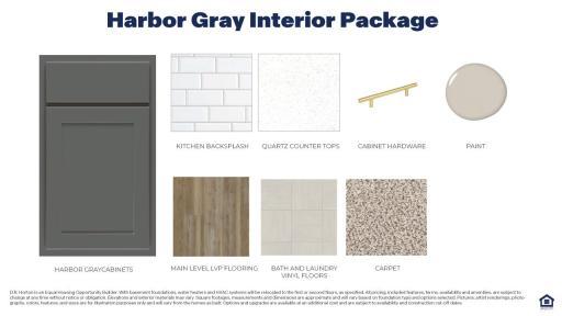 Designer inspired interior color package for the home - Harbor Gray. Options and colors may vary. Ask Sales Agent for details.