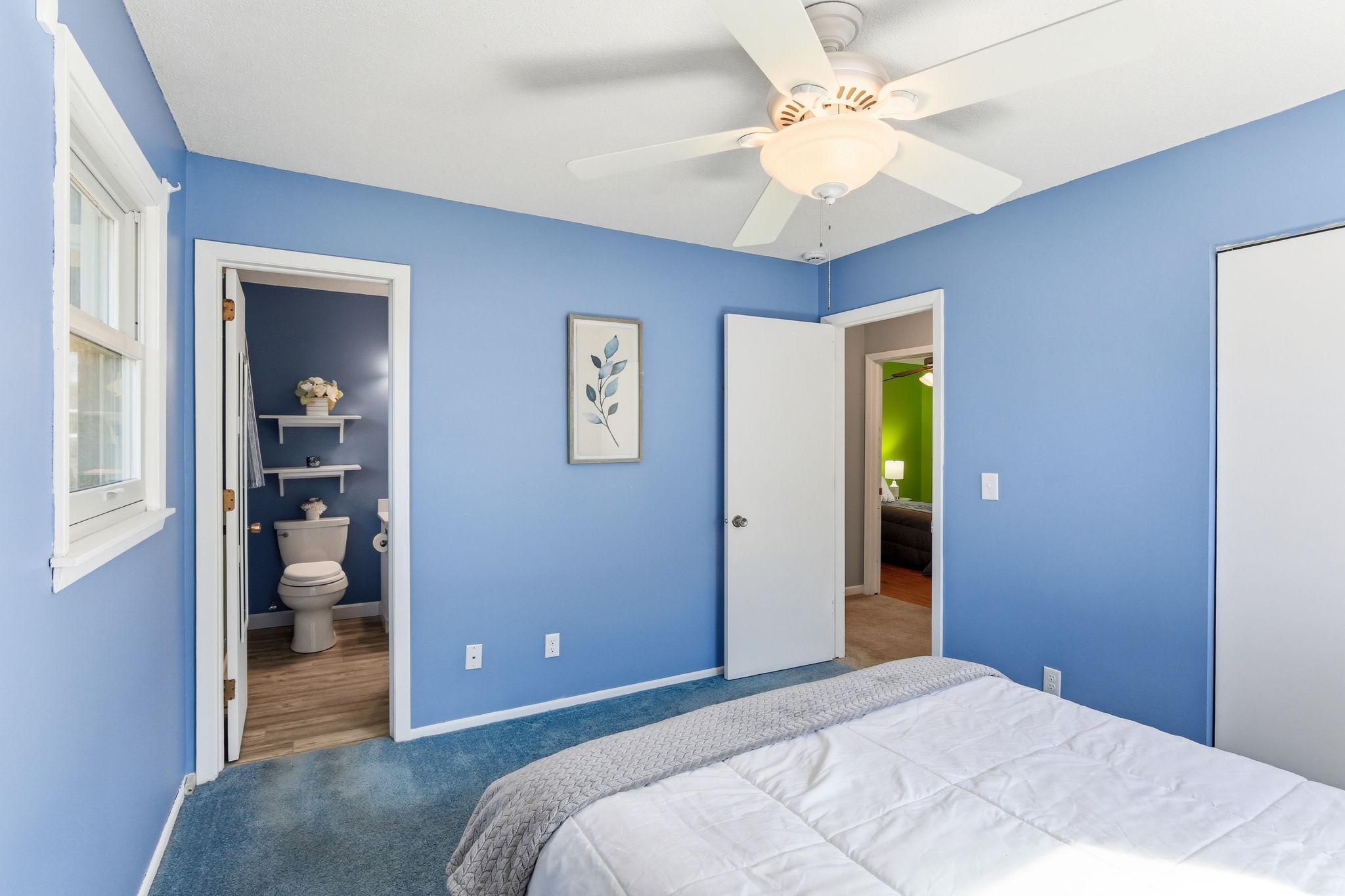 Bedroom walks through to the Main Bathroom.
