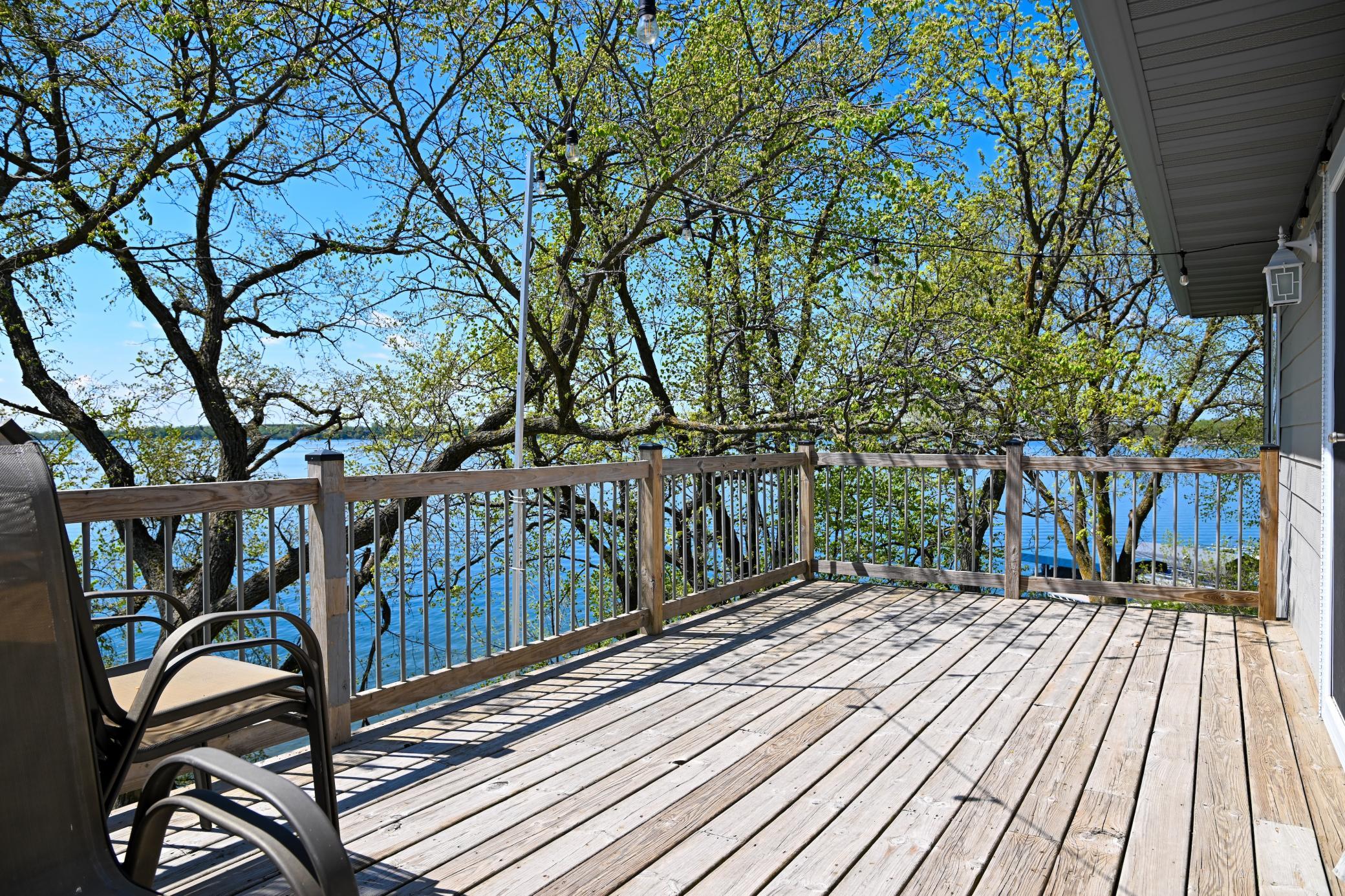 Large deck overlooking the lake!